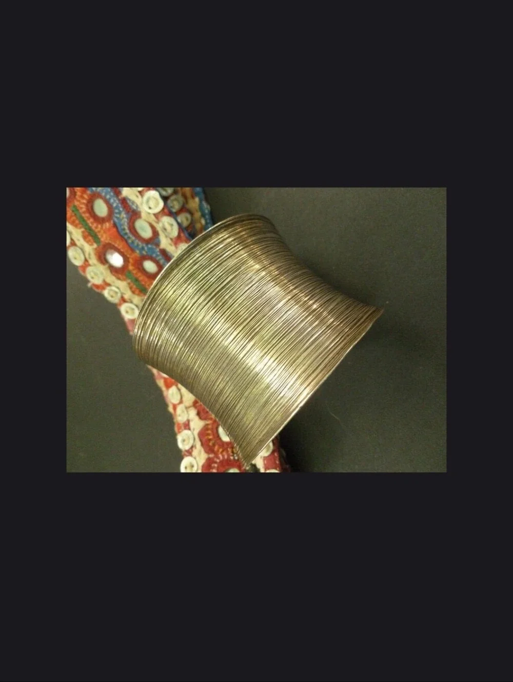 Wide Textured Metal Cuff Bracelet in Sterling Silver